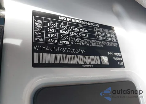 2025 Mercedes-Benz Sprinter 2500 Standard Roof 4-Cyl Diesel z USA, uszkodzony, nr VIN W1Y4KBHY6ST203442